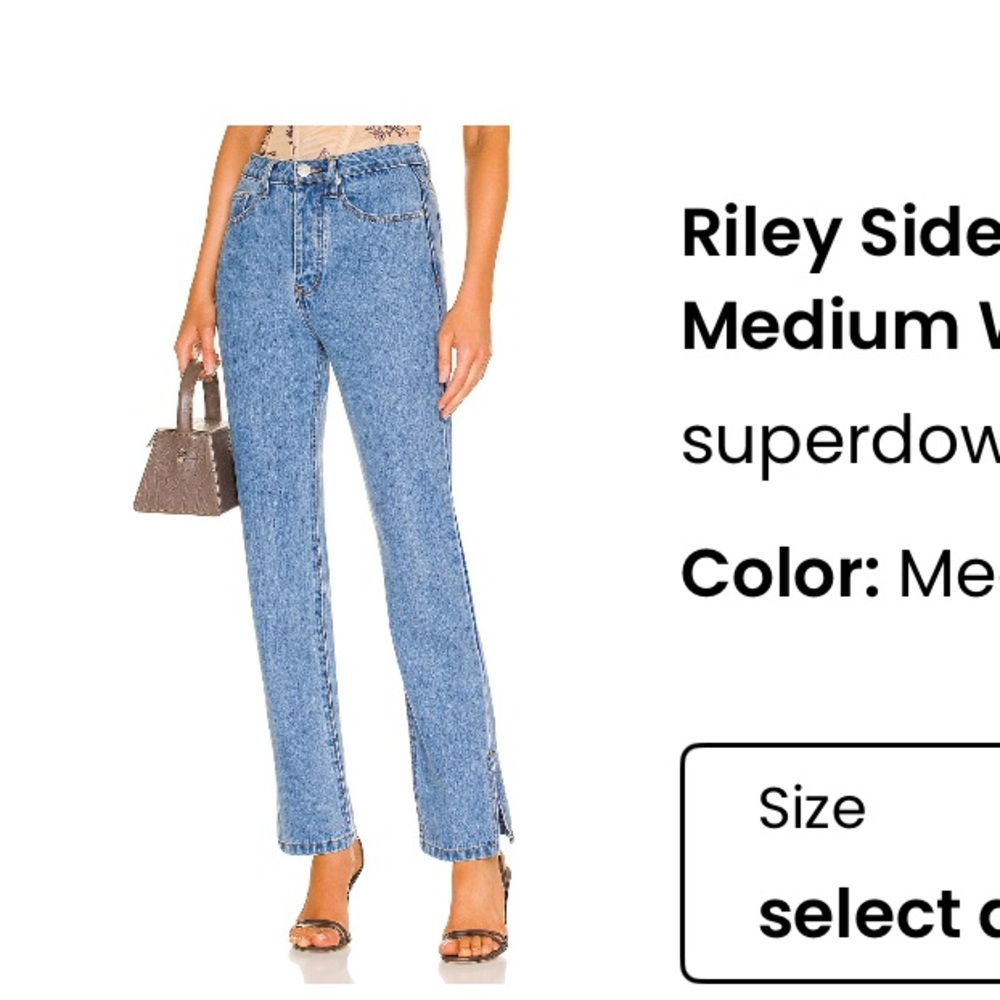 Superdown Straight Leg Jeans - Medium Blue